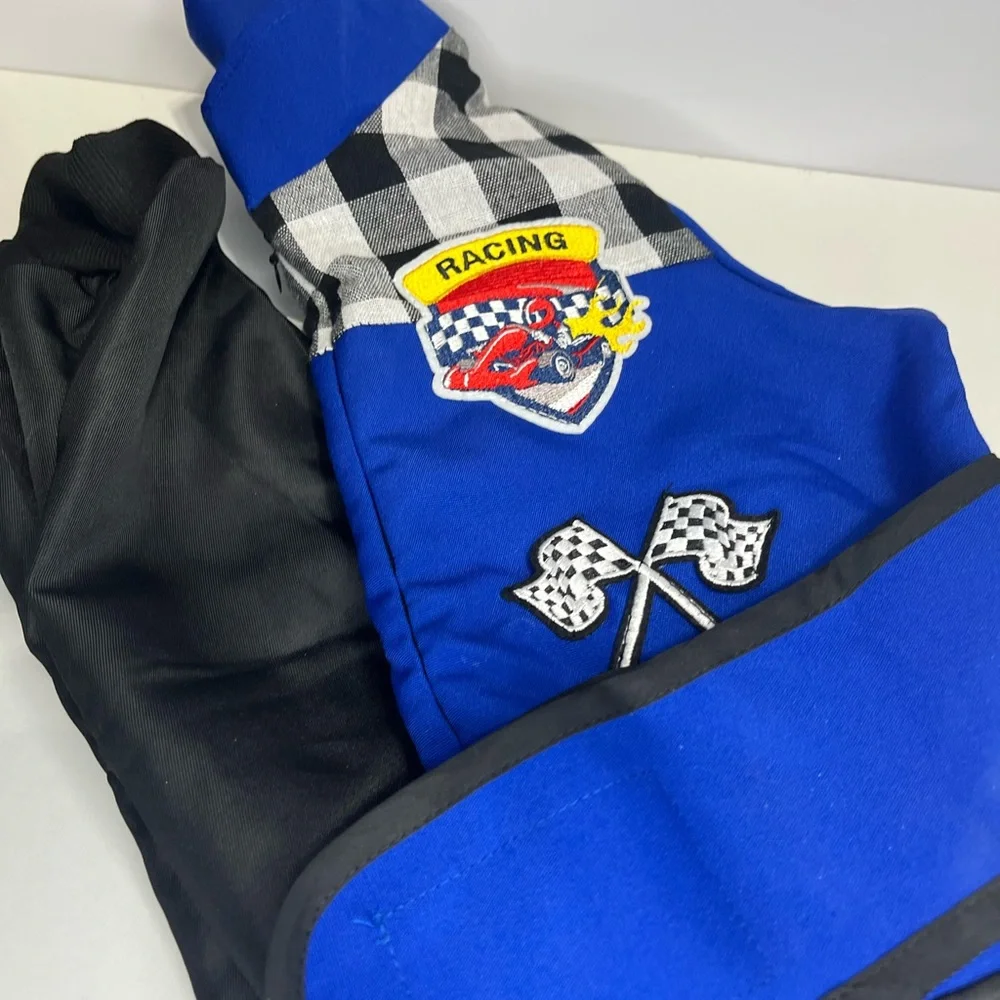 NEW Kids Race Car Driver Costume Blue and Black